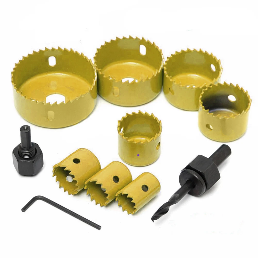 

Sheet Drill Cutting Gadget Assorted Pack Working Wood Metal Tool Kit 11Pcs Set 19-64mm Carbon Steel Hole Saws Useful