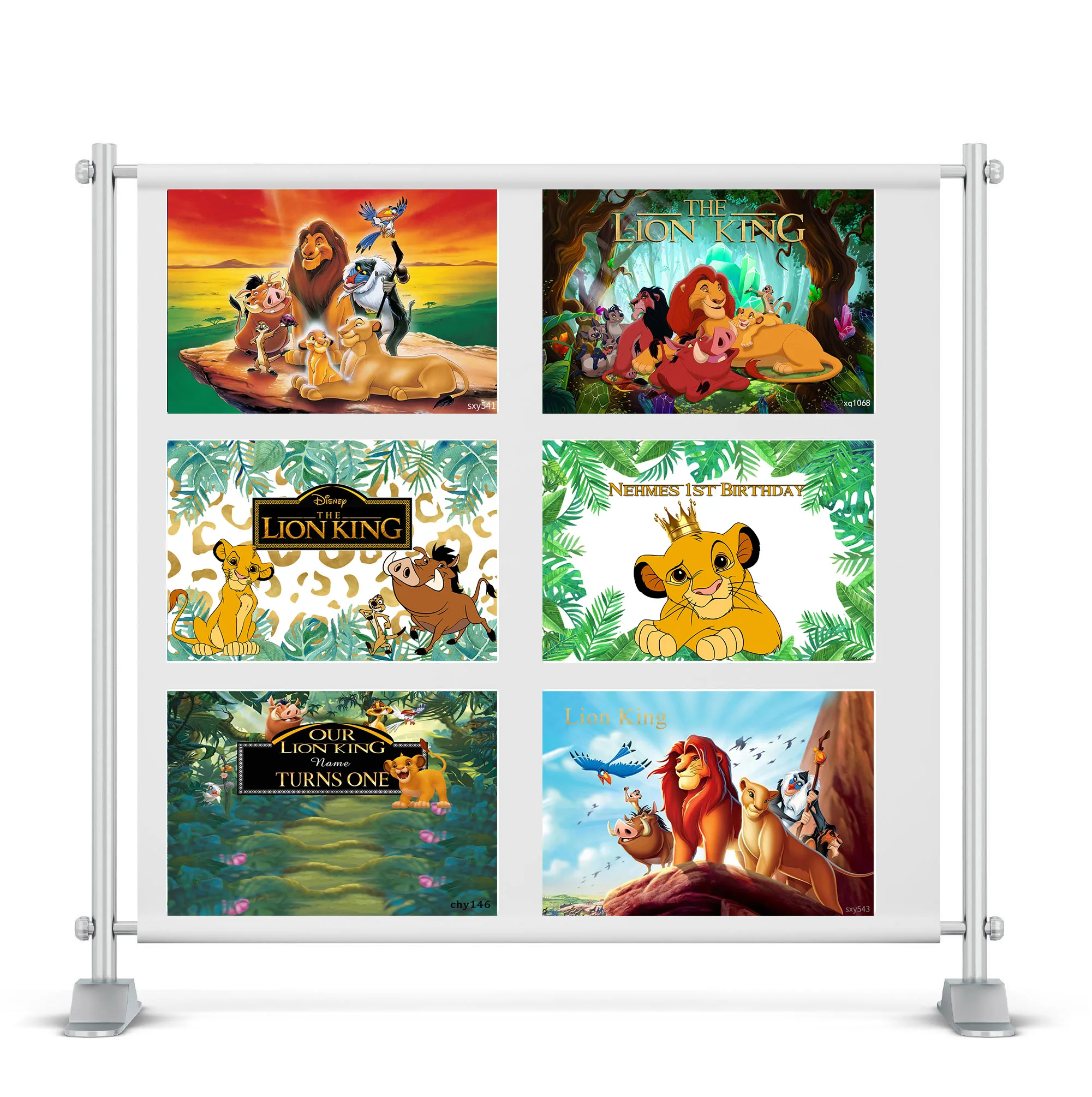 

Disney Lion King First Birthday Photography Backdrop Baby Shower Communion Photo Background Wild One Cartoon Photocall Photozone