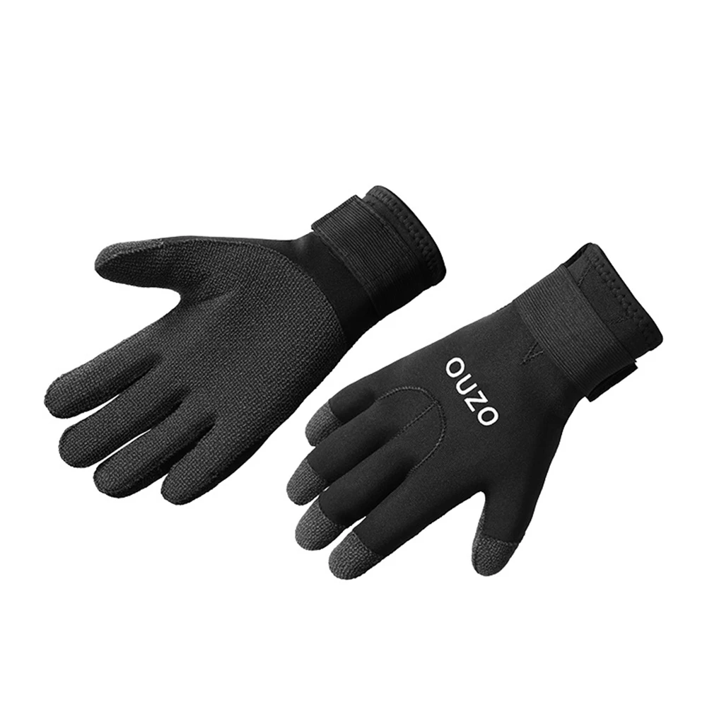 

2023 3MM Kevlar Diving Gloves For Underwater Hunting Non-Slip Wear Resistant Adjustable Black Keep Warm Stab Resistant Gloves
