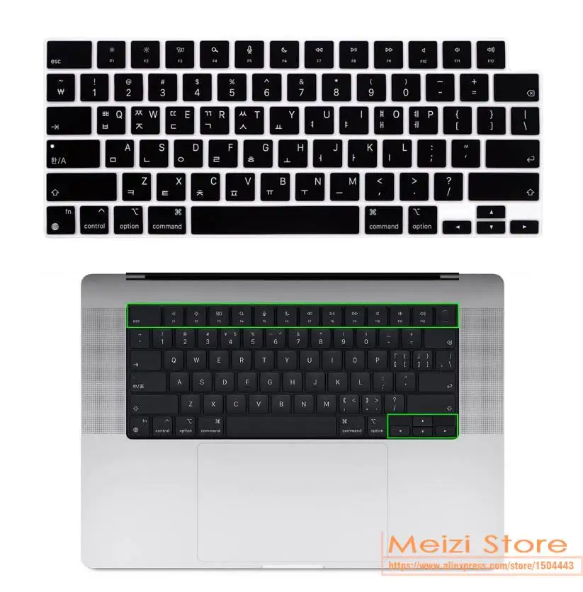 Cover Per Tastiera Impermeabile In Silicone Coreana Per Macbook Pro 14 Pollici 2021 A2442 M1 Pro/Max E Macbook Pro 16 Pollici A2445