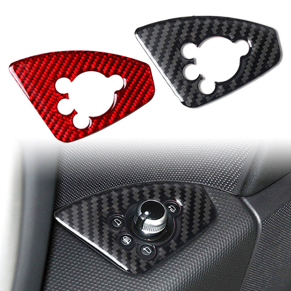 Carbon Fiber Car Interior Door Lock Button Cover Trim For Audi TT 8N 8J Mk1 Mk2 Mk3 TTRS 2008-2014 Delux Version LHD