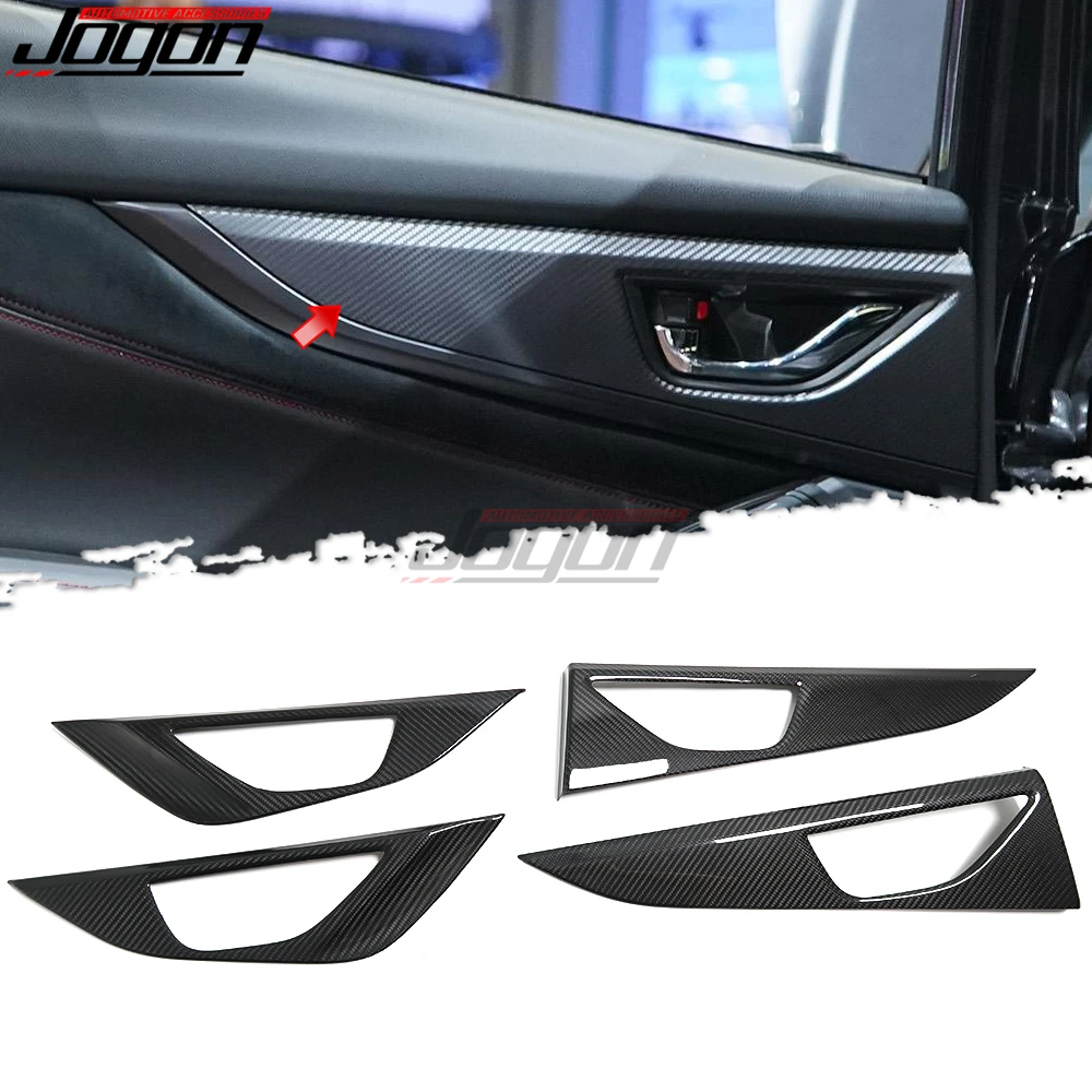 

4 шт., наклейки на дверную ручку автомобиля из углеродного волокна для Subaru WRX S4 STI VB 2022 2023 2024