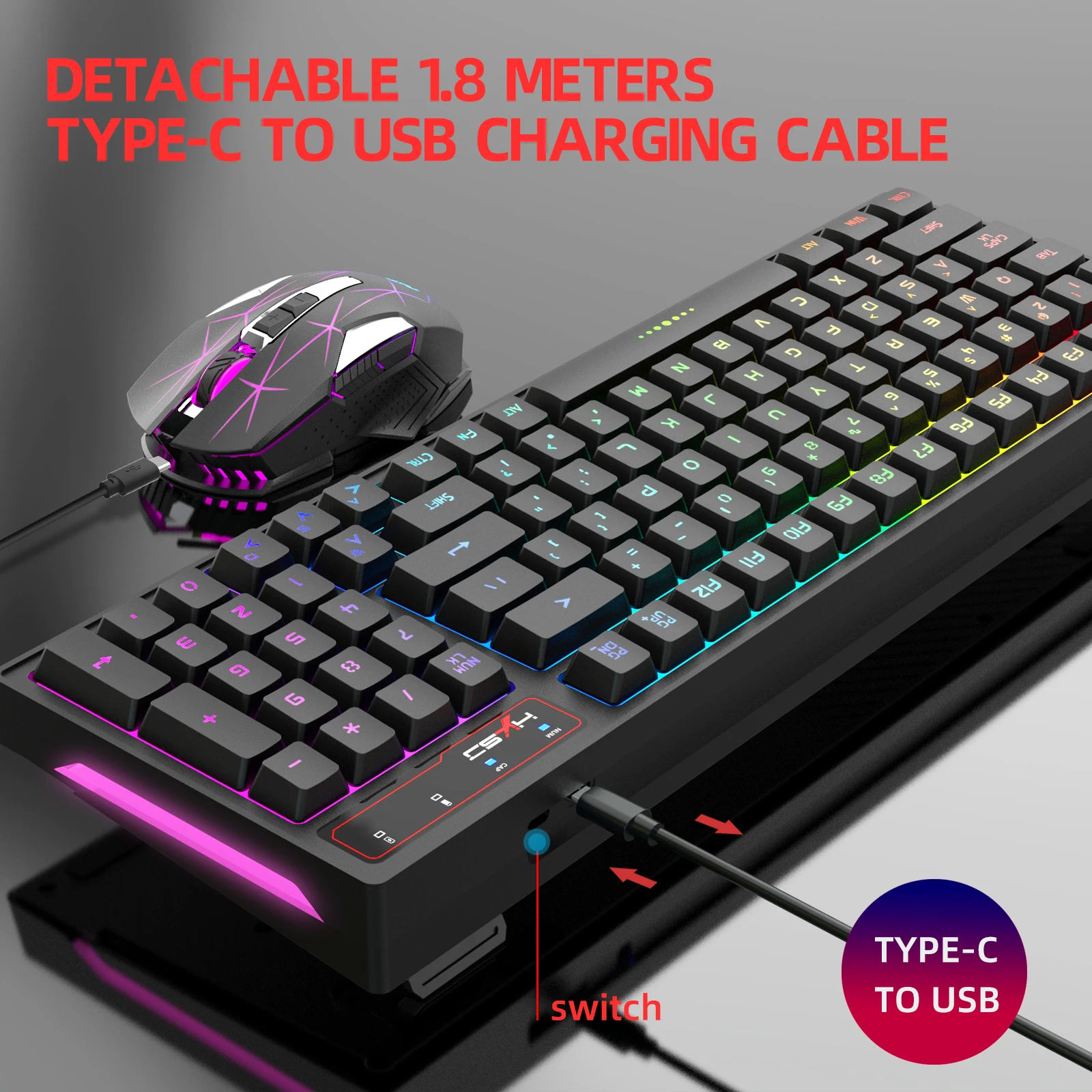 2.4G Wireless Keyboard and Mouse Combo Mini Multimedia Full-size Keyboard Mouse Set For Computer Notebook Laptop Desktop