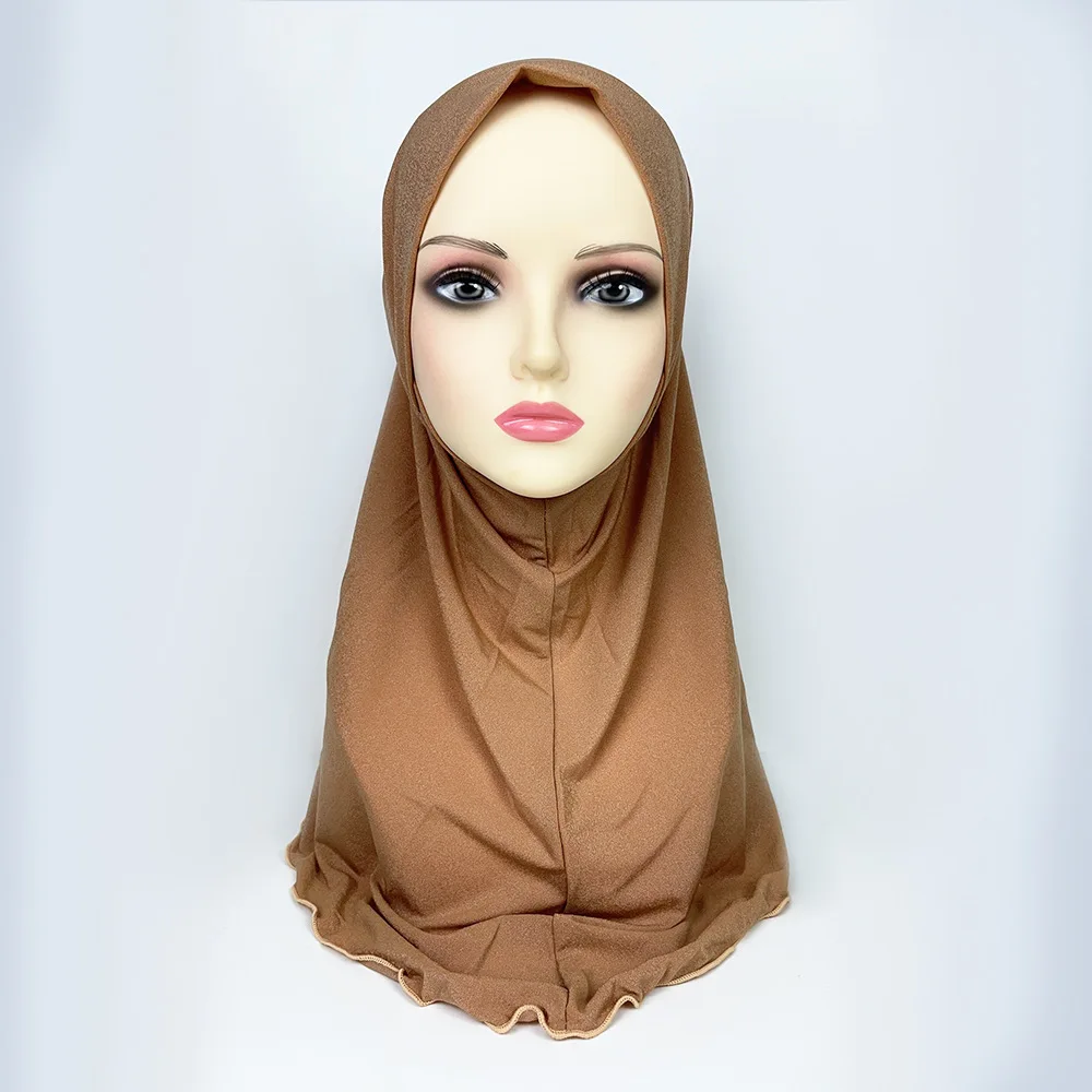 

Adults High Quality Muslim Hijab Scarf Islamic Headscarf Hats One Piece Armia Pull On Headwrap Turban Caps Women Instant Scarves