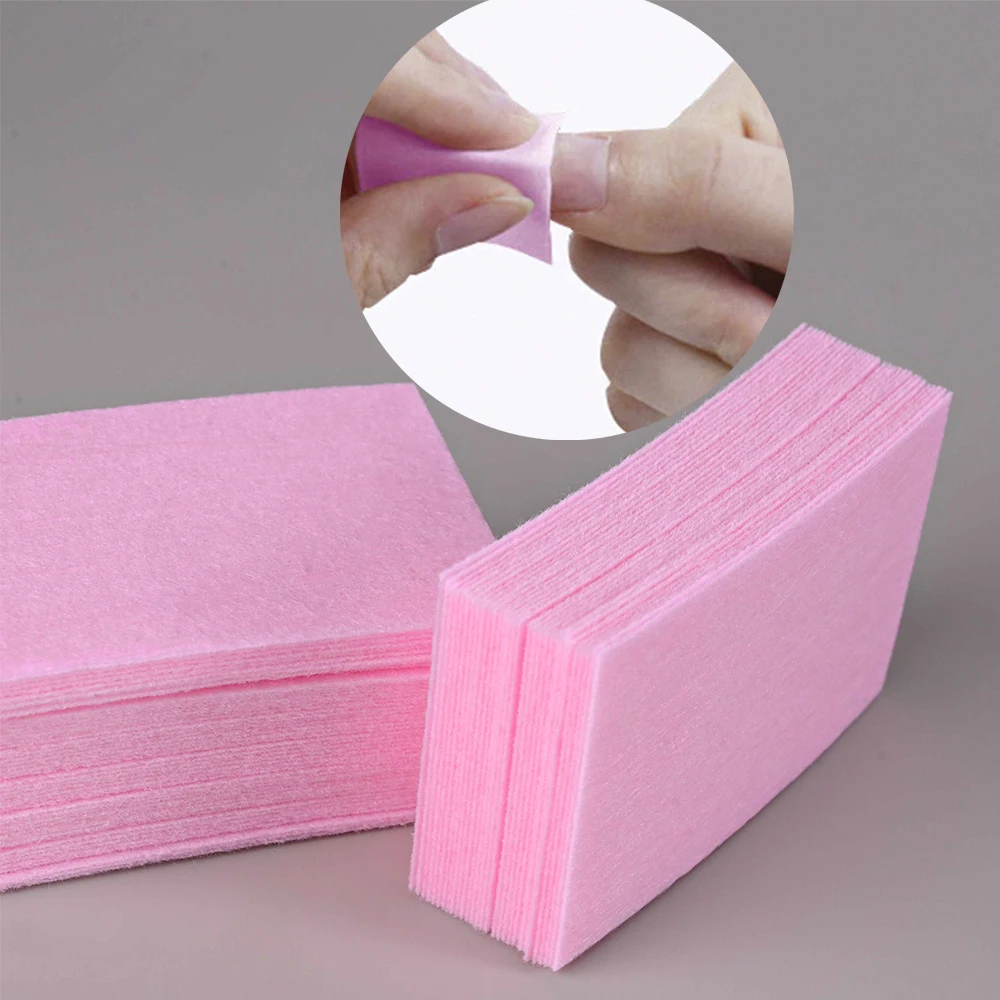 1 Pack Gel Nail Polish Remover Wipes Soft Pink White Lint-Free Cotton Nail Polish Dust Cleaner Napkins Manicure Cleaning Tools 6