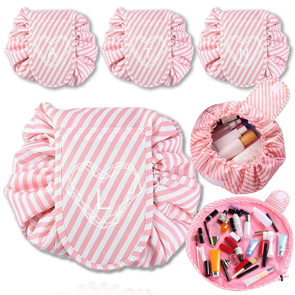 Womens Cosmetic Bag Makeup Bags Drawstring Cosmetic Pouch Travel Toiletry Organizer Printing Diamond Series Cosmetic Storage Bag