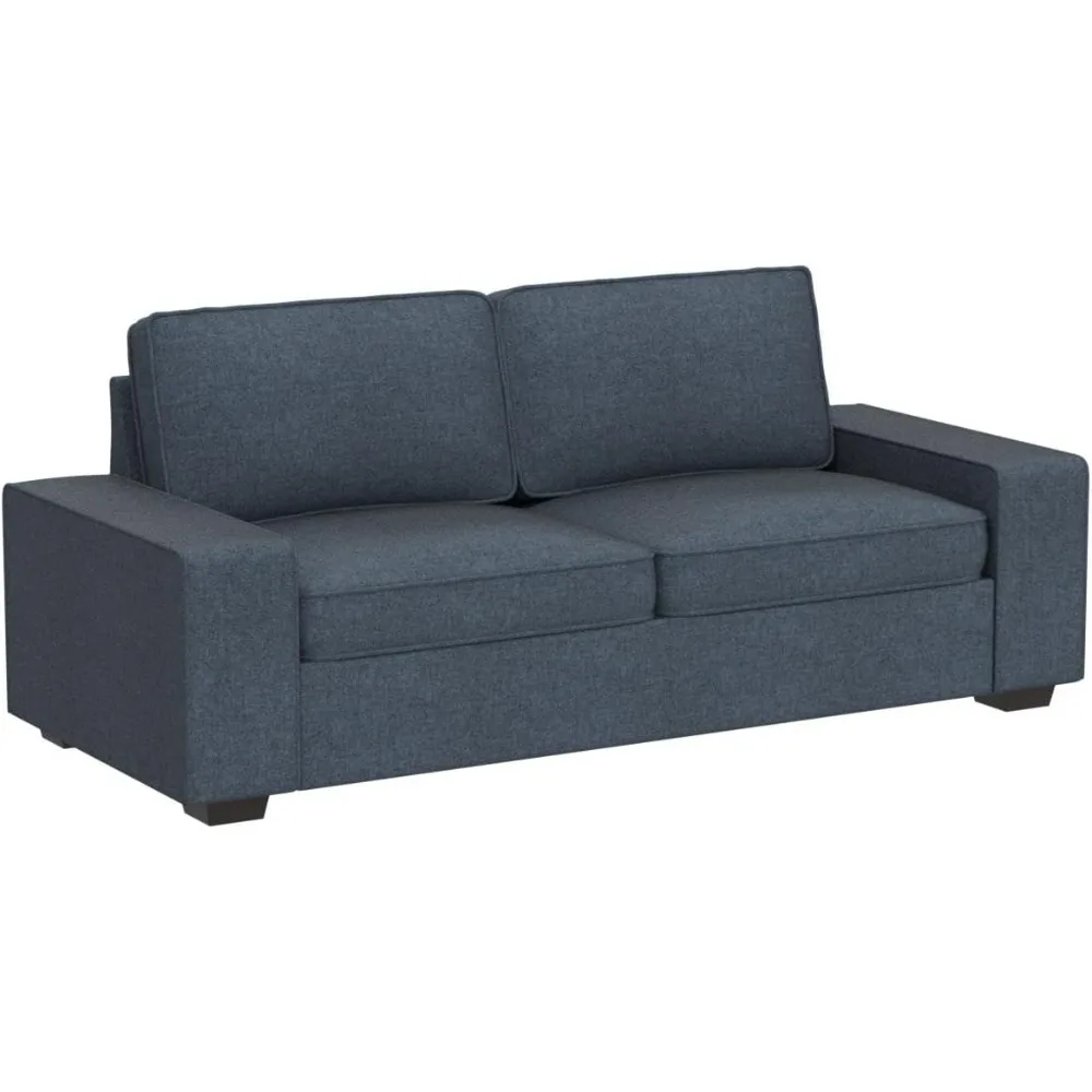 

Современные диваны 71,25 дюйма для гостиной, маленькие диваны для небольших пространств, квадратный кронштейн и съемный чехол/легко установить (синий)