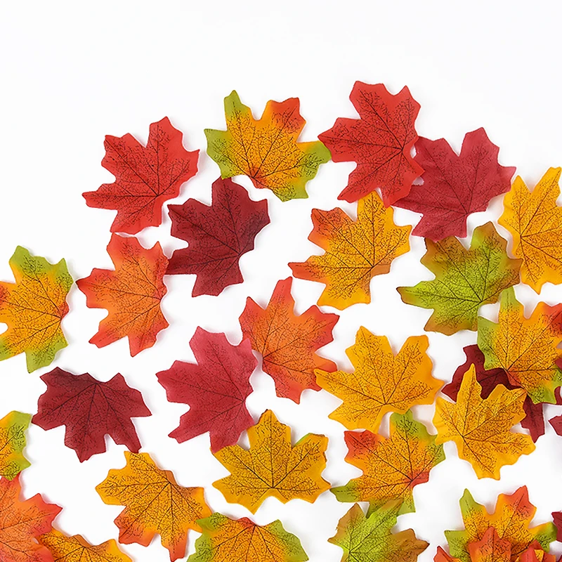 Künstliche Ahornblätter, Seide, simuliertes Herbstblatt, Basteln, DIY, handgefertigt, Herbstblatt, Thanksgiving, Halloween, Dekoration, Hochzeit, Party – Detail 6