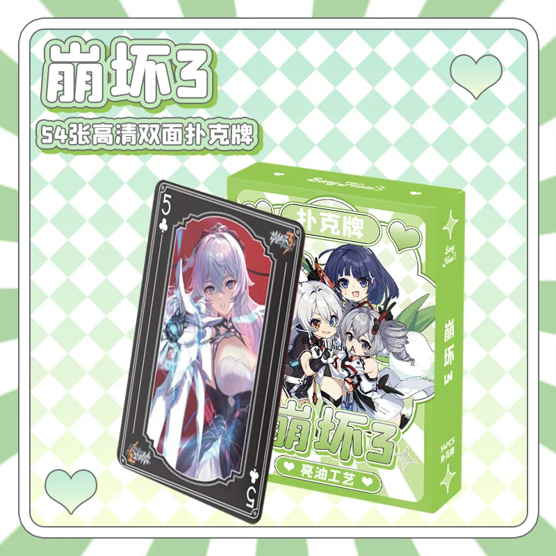 Anime Poker Card Genshin Impact Arknights Honkai Impact 3 Board Game Cards Hardcover Card Toy Gift With Box 4