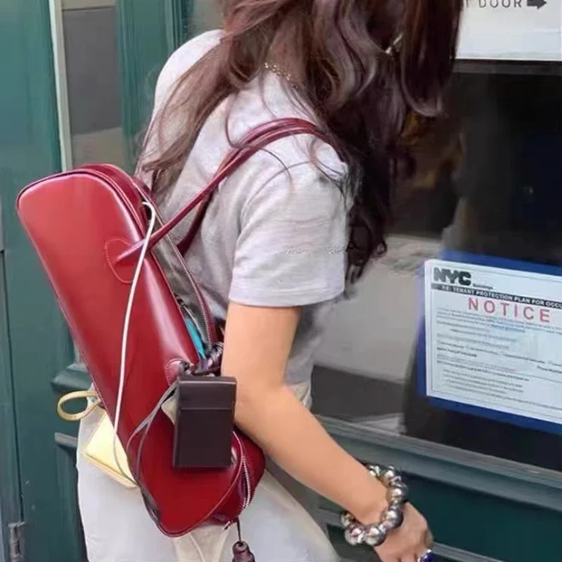 Ladies Pu Zipper Shoulder Bags Trend Light Luxury Handbag