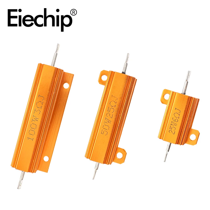 Wirewound Resistor, 100W 50W 25W 10W Aluminum Power Metal Shell Case, 0.1~10Kohm Resistance Load