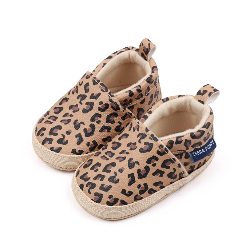 Casual Baby Shoes Soft PU Leather Leopard Fashion Newborn Sneaker Babies Boys Girls Infant Toddler First Walkers 0-18Months 4