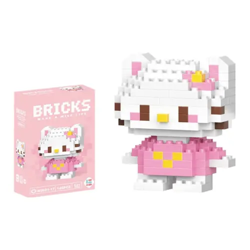 99 style SANRIO Hello Kitty Building Blocks Cartoon Figures Kuromi Bricks My Melody Children's Assembly Toys Cinnamoroll Gift - Image 73
