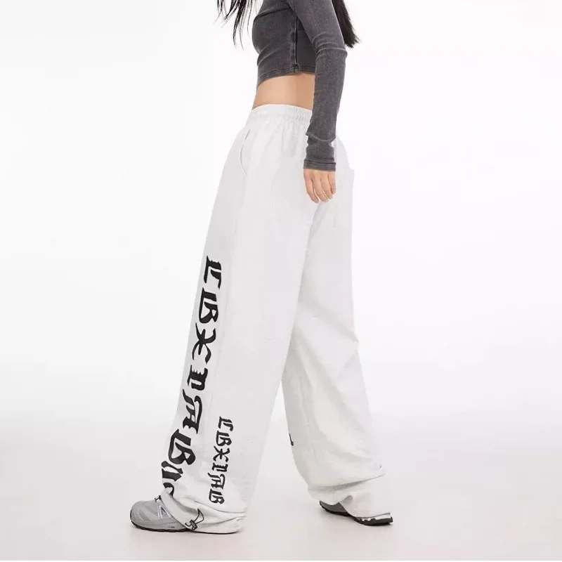 High Waist Drawstring Loose Hiphop Dance Sport Pants Women's Style Jazz Dancing Trousers Casual Skateboard Long Pants