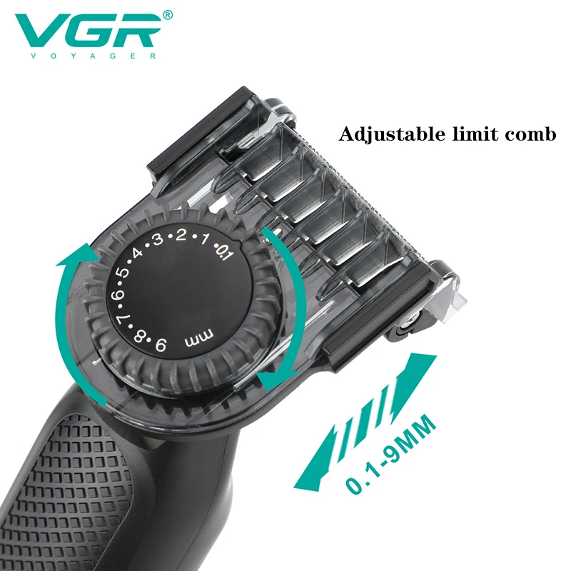 VGR Men's Face + Body Electric Shaver Beauty Set Beard & Body Trimmer Rechargeable Electric Shaver Wet & Dry