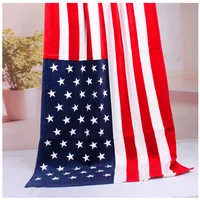 American British Flag Design Bath Towel 140x70cm Absorbent Cotton Beach Towel Drying Washcloth Swimwear Shower Towels 2