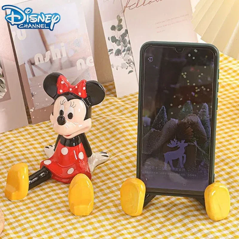 

Disney Mickey Minnie Mouse Sitting Mobile Phone Support Cartoon Cute Ipad Tablet Bracket Children's Gift Furniture Decoration