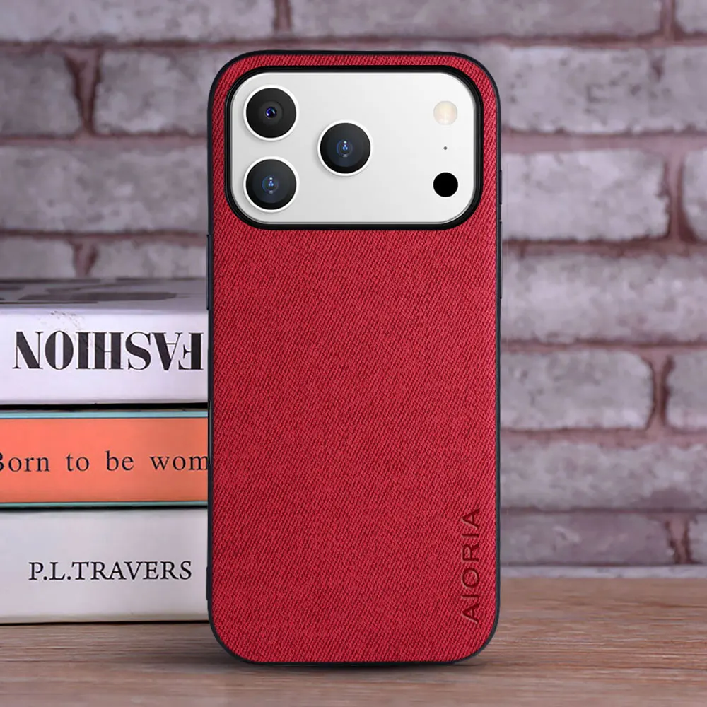 Luxury Textile Leather Phone Case - Fashionable Coque Cover