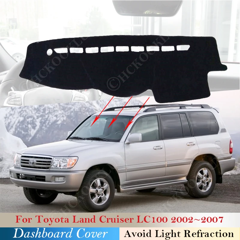 Dashboard Cover For Toyota Land Cruiser LC100 2002 2003 2004 2005 2006