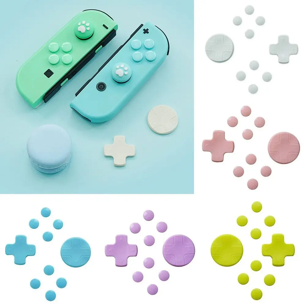 

Move Cross Direction ABXY Key Sticker Joystick Button Thumb Stick Grip Cap Cover For Nintendo Switch Oled Joy-con Skin Case