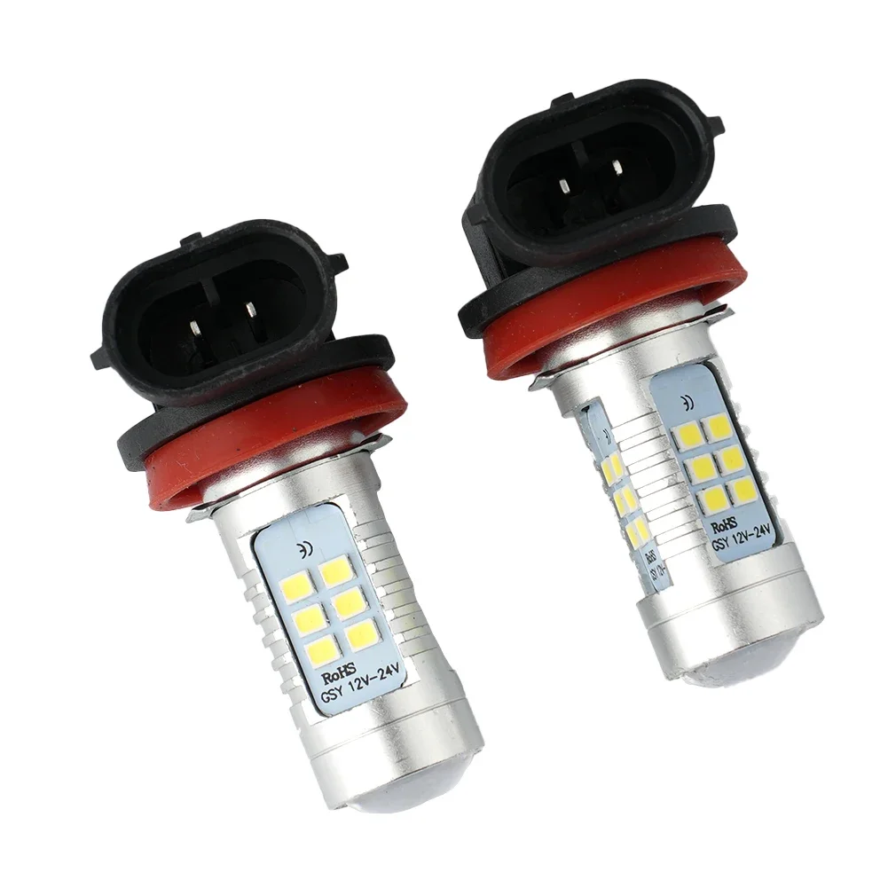 자동차 안개등 전구 실용적인 트럭, 2000LM 슈퍼 브라이트 21 LED 칩, 2835 COB 2X 6000K 화이트 액세서리, DC 12V H8 H9 LED
