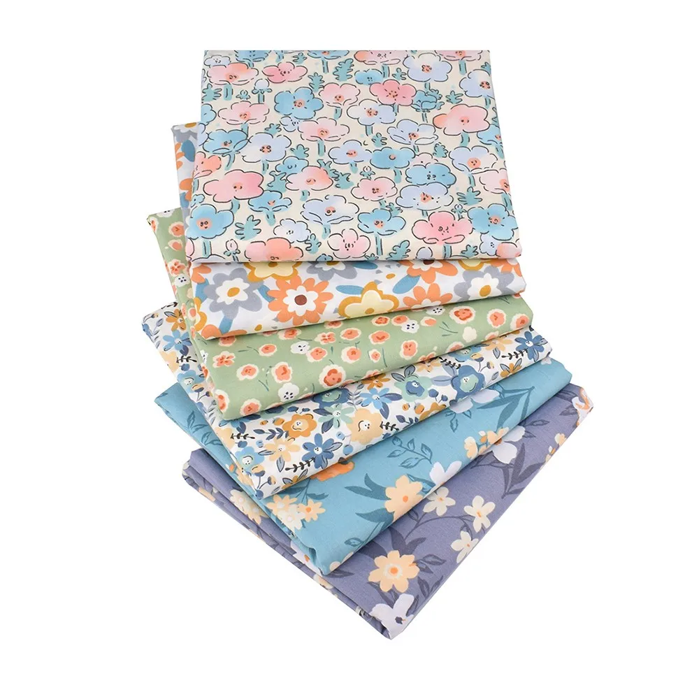 Chainho,Printed Twill Weave Cotton Fabric,Patchwork Cloth,DIY Quilting Sewing Material,Handmade Textile,Big Size,CC1-5