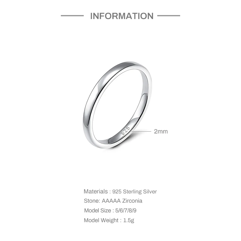 925 Sterling Silver Wedding Ring Men's Comfort Fit Size 5-9