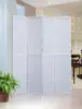 Roundhill Furniture Giyano 4 Panel Screen Room Divider, White 2