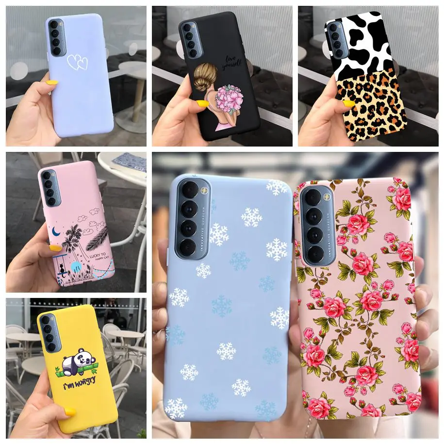 Per Oppo Reno 4 Pro 5G Custodia In Silicone Flower Phone Cover Custodia Morbida In Tpu Per Oppo Reno4 4G Custodia Reno4 4Pro Fashion Coque Slim Capas