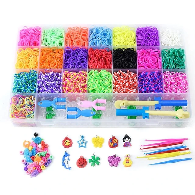 DIY Hand Made Rubber Bands Twist Loom Set Rubber Loom Bands Kits Friendship  Bracelet Maker Making Kit for Kids In Stock - AliExpress