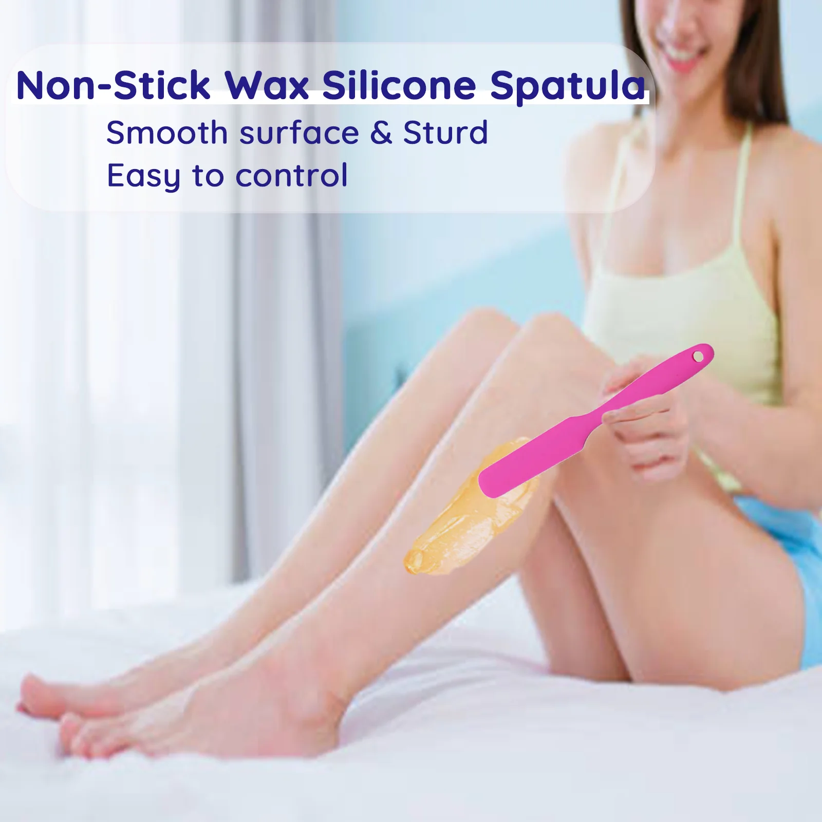 non-stick wax silicone spatula hair removal accessories easy to clean and reusable large area hair removal wax scraper hair removal wax