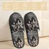 Crazy Rock Kiss Band Furry Slippers Non-slip Cozy Memory Foam Slides Bedroom 2