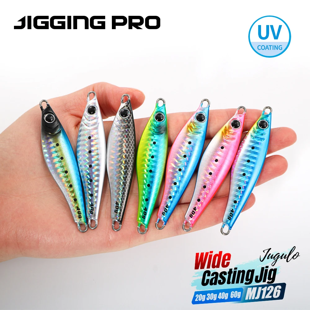 JIGGING PRO JUGULO Micro Wide Casting Metal Jig 20g 30g 40g 60g