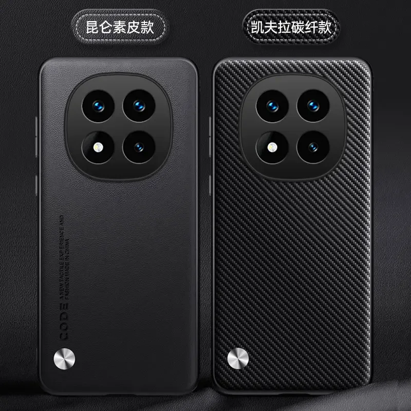 Luxury Leather Shockproof Case with Soft Grain Texture and Slim Design