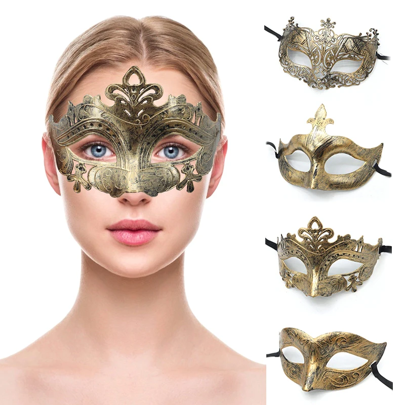 

1 Pc Masquerade Mask Halloween Costume Party Mask Plastic Half Face Mask Women Men Fancy Dress