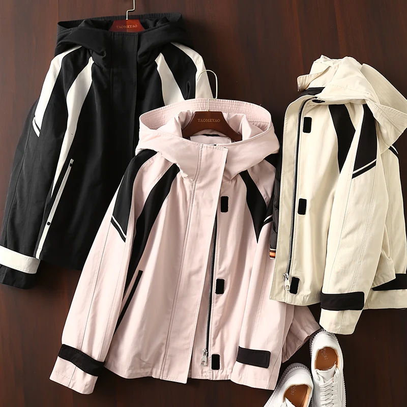 

122-130cm Bust Autumn Winter Women Twinset Hooded Puffy Coat Warm 90% White Goose Down Coats