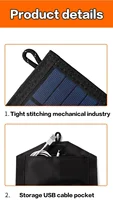Panneau solaire pliable 6 voies 800W haute puissance, station de charge rapide 20Wh, batterie portable USB 5V DC pour camping, randonnée et situations d'urgence 5