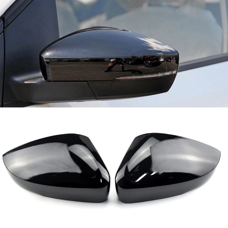 

For Volkswagen VW Polo 6R 6C LHD Car Rearview Side Mirror Cap Cover Accessories 2010-2017 Gloss Black Side Door Mirror Cover