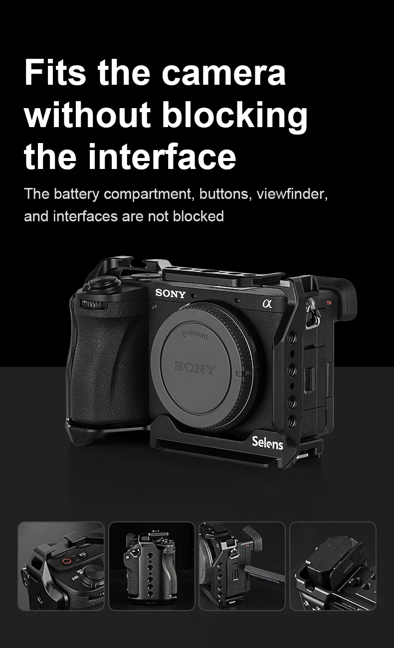 Camera Cage  for DSLR SONY A6700 with Multiple Expansion Holes Photography Prote