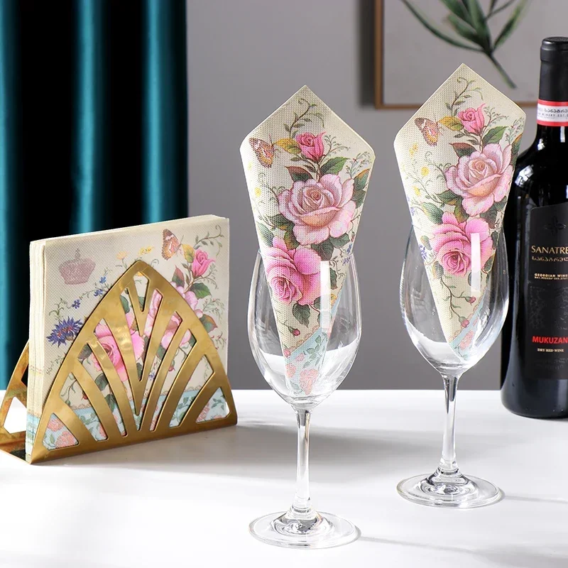 Summer Flora Cocktail Tissue 2-ply Food Grade Printed Butterfly Bone Bart Fragrance Free Drawer Paper 20pcs paper napkins