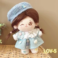 20cm coton poupée vêtements robe poupée vêtements jarretelle jupe poupée vêtements d'hiver belle peluche étoile poupée vêtements poupée accessoires 4