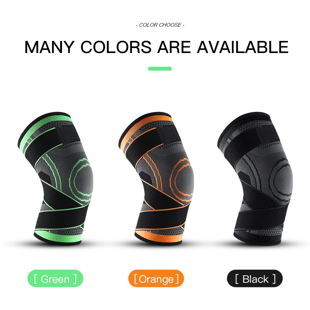 Outdoor Sports Knee Pads Knitted Breathable Fitness Running Bandages Compression Knee Support Cycling Hiking Climb Basketball