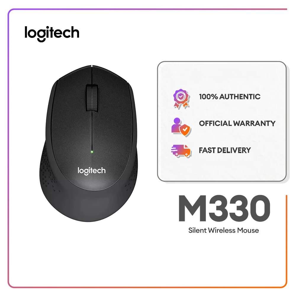 Logitech M330 Wireless Mouse 2.4 Ghz Usb Nano Ricevitore 1000 Dpi 3 Pulsanti Pc/Mac/Laptop