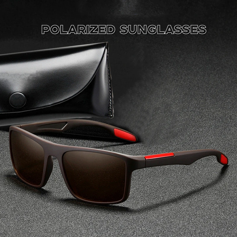 

Fashion Rectangular Ultralight TR90 Sunglasses Men Polarized UV400 Driving Sun Glasses Unisex Anti-reflective Polarizing Eyewear