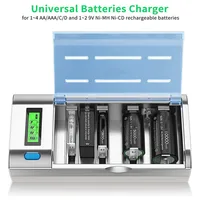 6 slots LCD Smart Display Fast Charge EU/US Plug Battery Charger for 1.2V AAA AA C D Size 9V Rechargeable Battery - Image 5