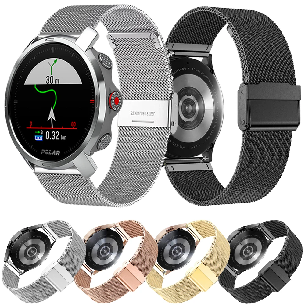 

Straps For POLAR IGNITE 2 VANTAGE M2 M / UNITE/ GRIT X Wristband Bracelet 20mm 22mm Metal Stainless steel Watchband Accessories