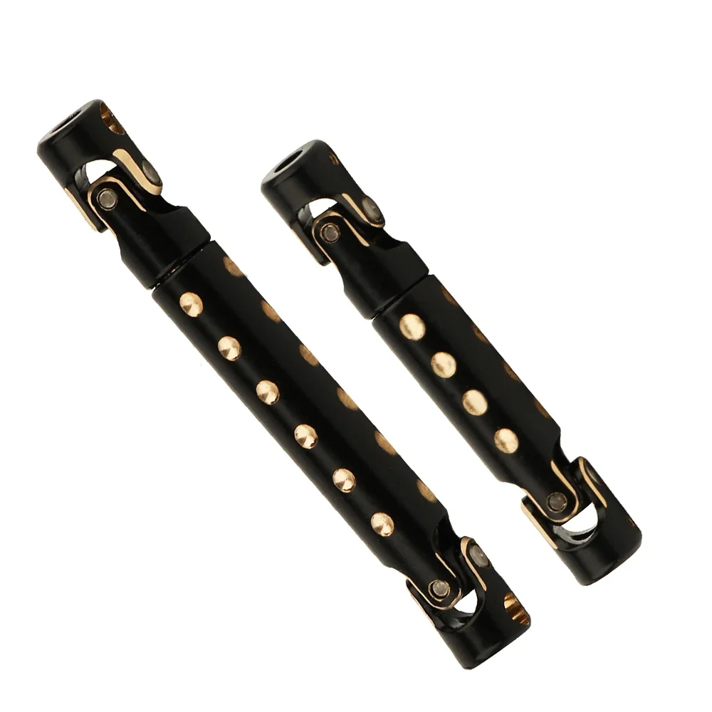 1/24 2pcs Brass black Coating Universal Joint Drive Shaft for Axial SCX24 C10 AXI00001 AXI00002 AXI00006 RC Crawler Upgrade Part 3