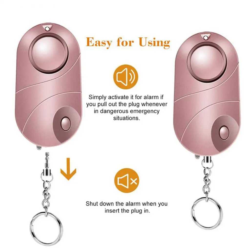 

Sound Personal Alarm with LED Light 130dB Women Announciator Keychain