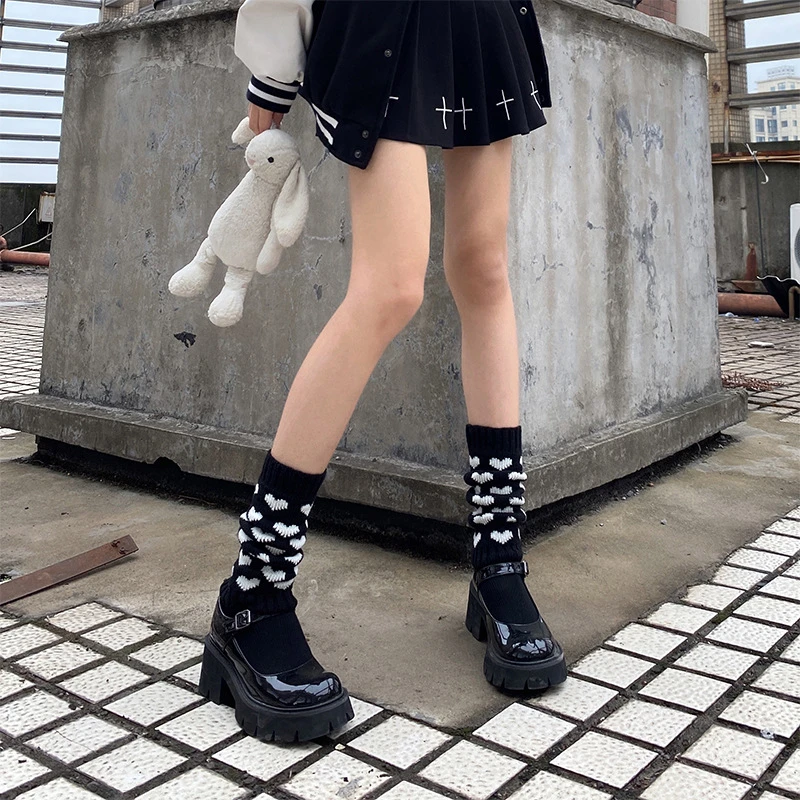 leg warmers platform boots