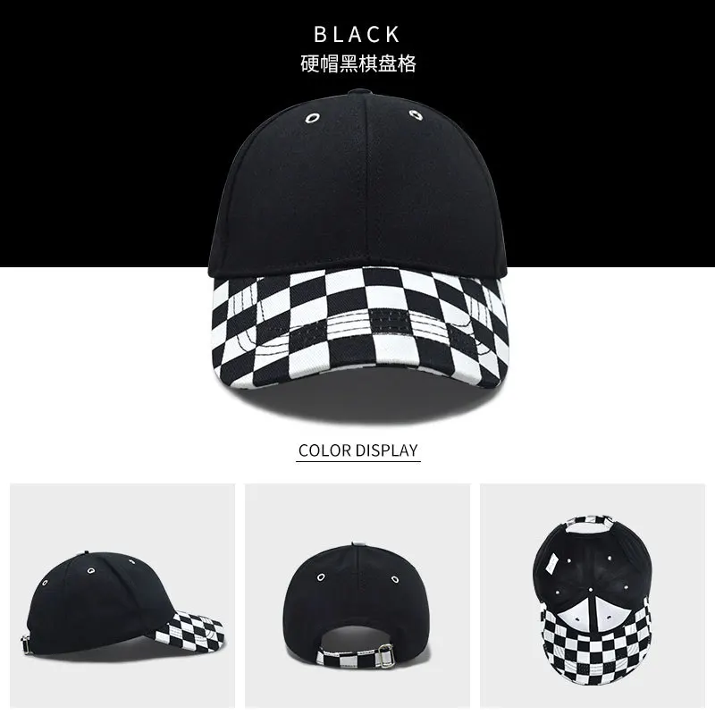 2023 New Mid-sized Child Boys And Girls Checkered Hat Baseball Caps Children's Hat Sunscreen Baseball Caps Fashion Popular Caps 6